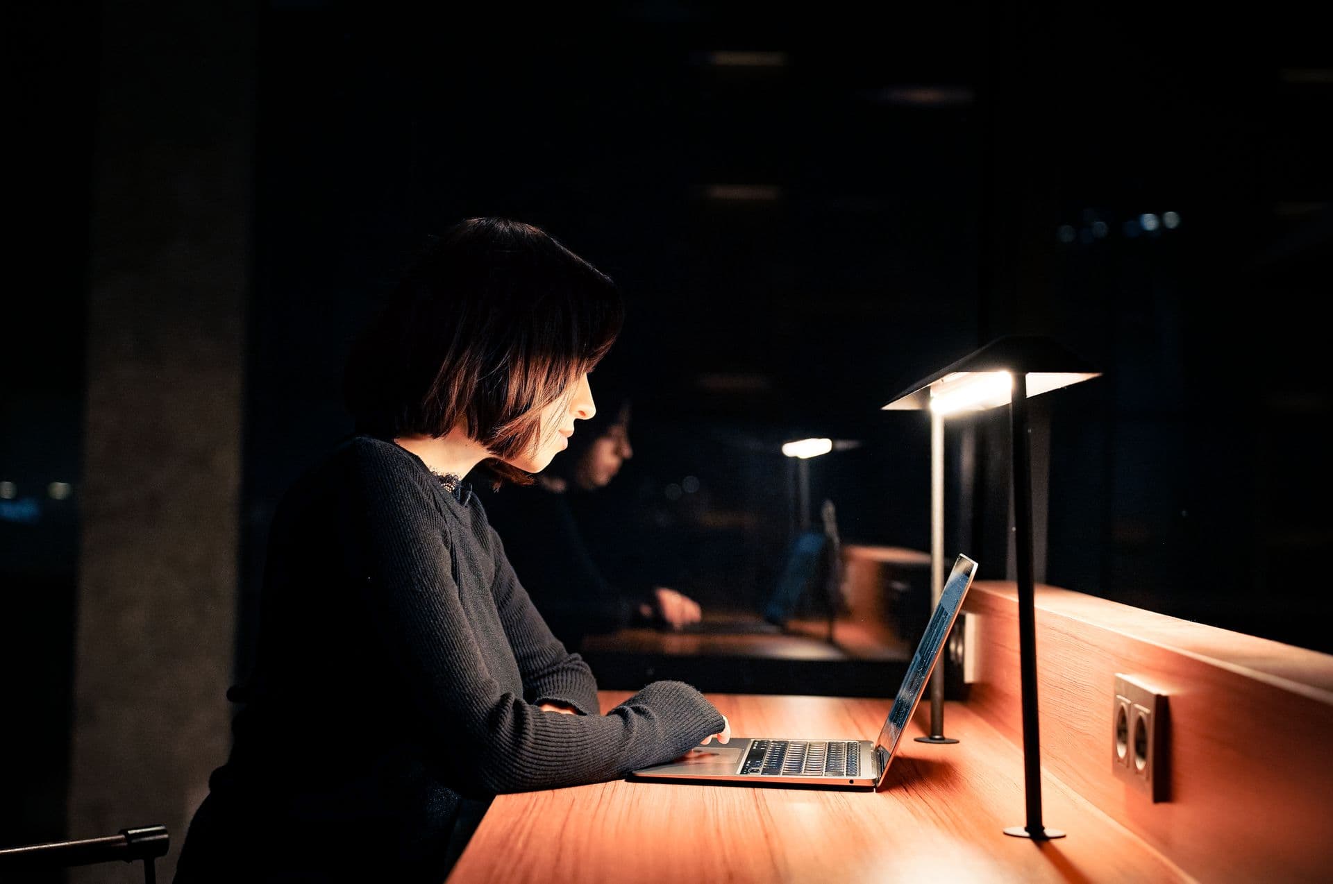 Professional working on a laptop
